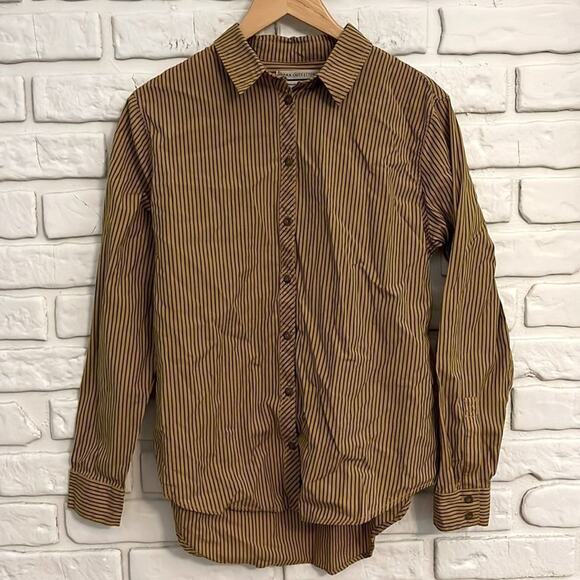 Urban Outfitters Vertical Stripe Button Down Top Size Small - Picture 1 of 8